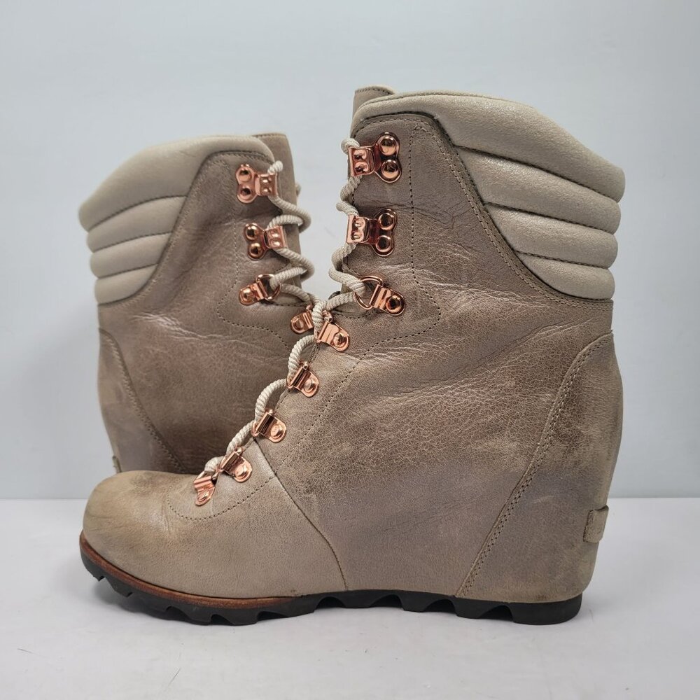 Sorel Conquest Holiday Women's Taupe Wedge Boots NL2771-2714 US Size 10 - Picture 6 of 11